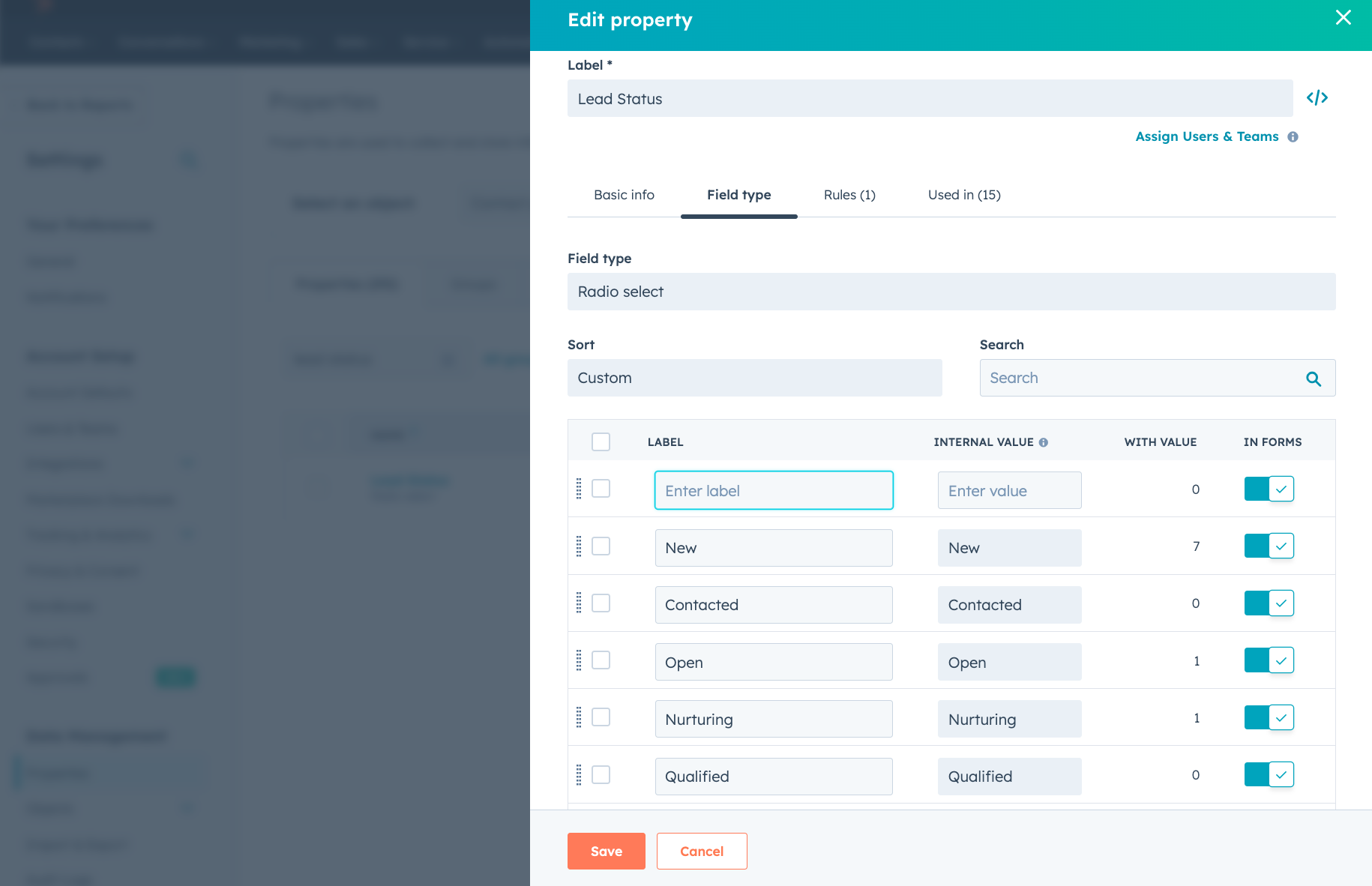 Add Custom Option to Lead Status Property in HubSpot