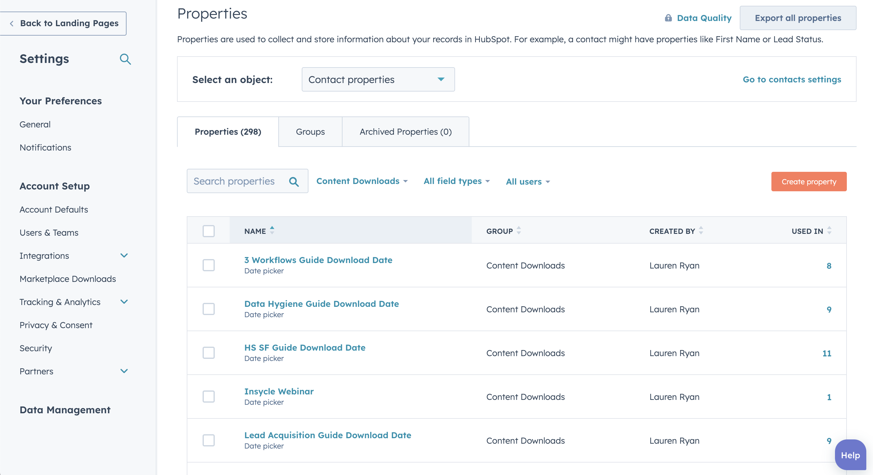 Guide Download Dates in HubSpot