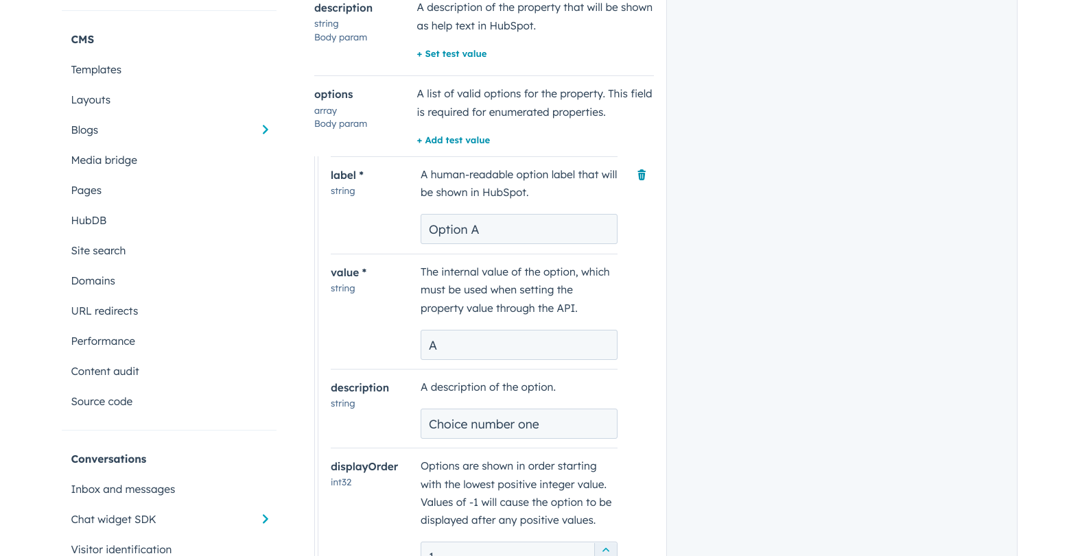 See All Params for Creating a Property in HubSpot