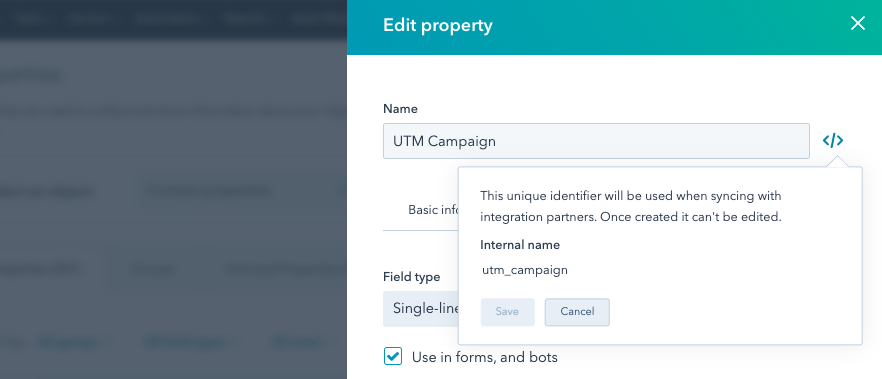 utm_campaign field in HubSpot forms