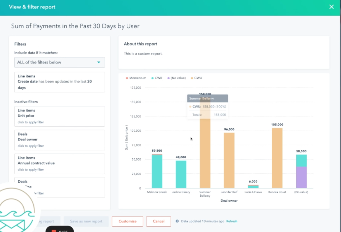 Commission Reporting in HubSpot