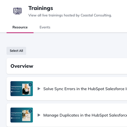 Preview - HubSpot Salesforce Integration Trainings