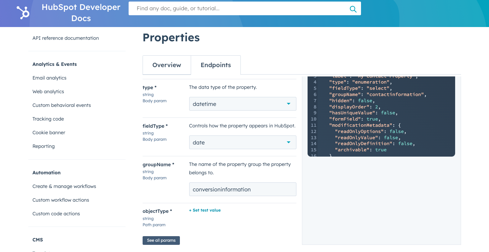 Creating a Custom DateTime Property in HubSpot